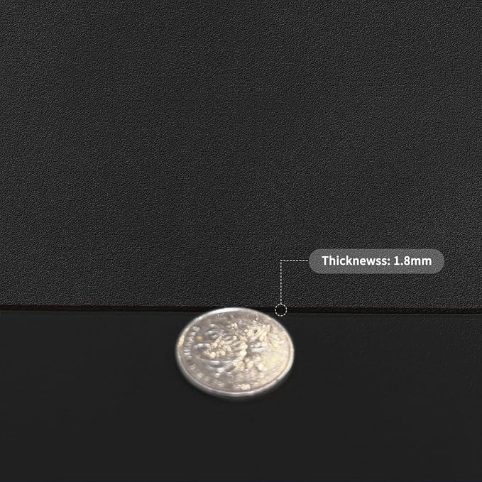 Leather Table Cover,1.8mm Thick,35.4x70.9 Inch Table Protector,Table Protector for Dining Room Table,Dining Table Cover,Table Cover Protector,Coffee Table Protector(Black+Black,35.4x70.9)