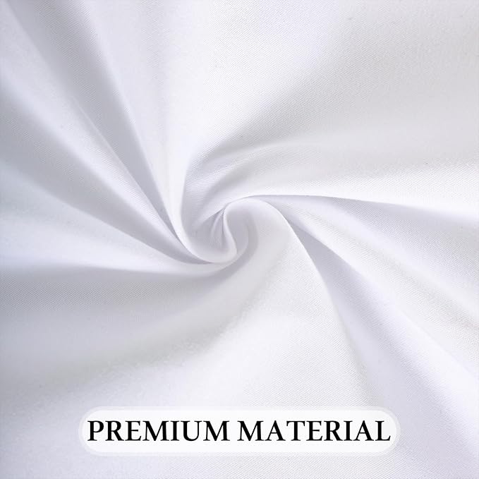 12 Pack White Tablecloth 60 x 126 Inch Rectangular Table Cloth for 8 Foot Rectangle Tables, Wrinkle Resistant Washable Fabric Polyester Table Covers for Wedding Party Banquet Buffet
