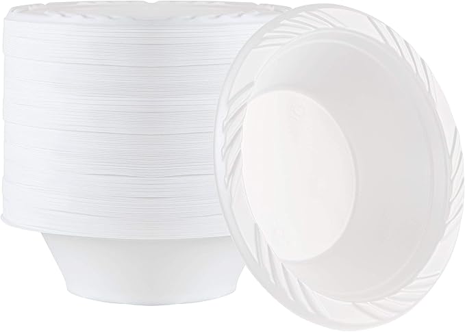 800 Count Disposable 12 ounce White Plastic Soup Bowls