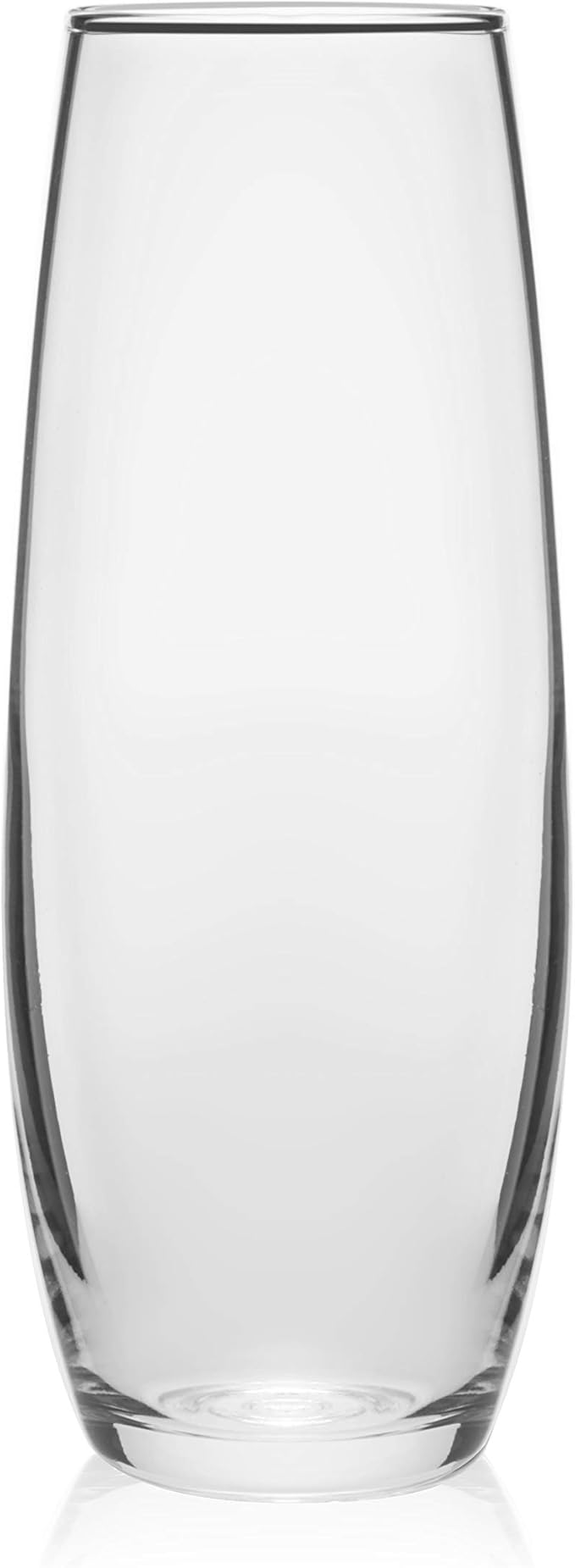 Libbey Stemless Flute Glasses, 9.6-ounce, Set of 6