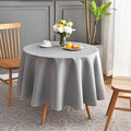 maxmill Round Jacquard Tablecloths Swirl Pattern Spillproof Wrinkle Free Heavy Weight Soft Table Cloth for Circular Table Cover of Buffet Banquet Parties Holiday Dinner Round 90 Inch Light Grey