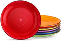 vancasso Bonita Dinner Plates, 10.5 Inch Ceramic Plates, Microwave, Oven and Dishwasher Safe Plates Set of 6 - Assorted Colors