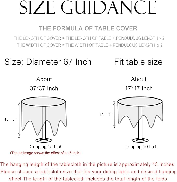 patdrea Designer Dark Blue Linen Round Tablecloth,Vintage Navy French Floral and Birds Pattern Table Cloth,Decoration Table Cover for Kitchen,Dining,Tea Party,Home,Christmas,Diameter 67"