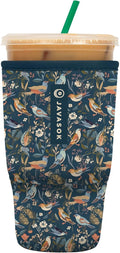 Sok It JavaSok Iced Coffee & Cold Soda Insulated Neoprene Cup Sleeve (Early Birds, Large: 30-32oz)