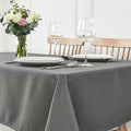 maxmill Weaved Texture Tablecloth Water Resistance Antiwrinkle Spillproof Soft Washable Table Cloth for Dining Room, Buffet Banquet Parties Holiday Dinner, Rectangular 60 x 108 Inch, Charcoal Gray