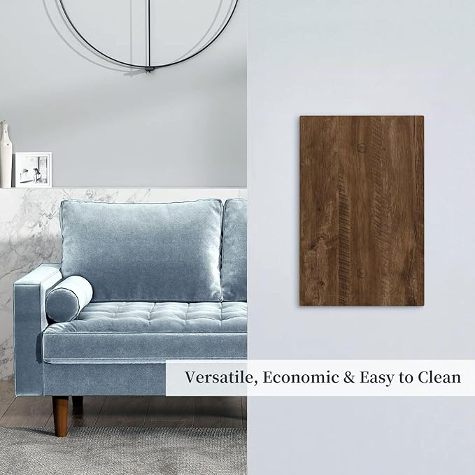 Light Switch Cover Brown Rustic Wood Grain Farmhouse Wall Plate Cover 1 Gang Blank No Device Decorative Outlet Covers Electrical Switchplate for Cabin Bedroom Decor