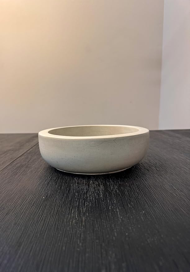 Minimalist Concrete Bowl, Heavy Modern Bowl, Catch All Dish, Large Cement Bowl, Contemporary Bowl, Centerpiece Decor, Decorative Bowl (9")