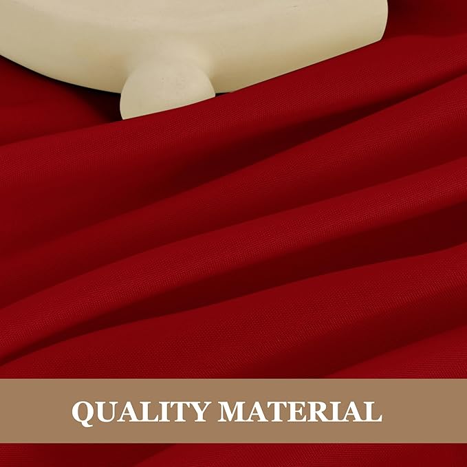 Fitable Red Rectangle Tablecloths for 6 Foot Tables, 6 Pack - 70 x 108 Inches - Stain Resistant and Washable Table Clothes, Polyester Fabric Table Covers for Wedding, Party, Banquet, Buffect