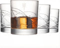 SHOSHIN Premium Hand Cut Whiskey Glasses (13 OZ, Set of 4) - Handmade Double Old Fashioned Scotch Glasses - Gift for Bourbon Lovers - Style Glassware for Rum - Space Pattern set 4