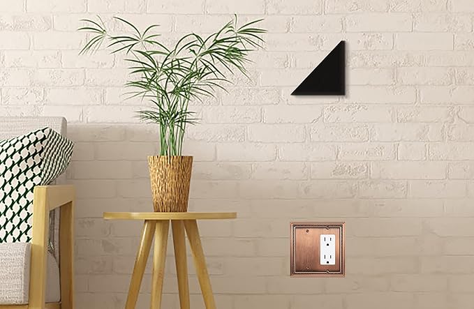Henne Bery Sunken Pearls Heavy Duty Decorative Wall Plate Switch Plate Outlet Cover (Blank/Decorator, Antique Copper)