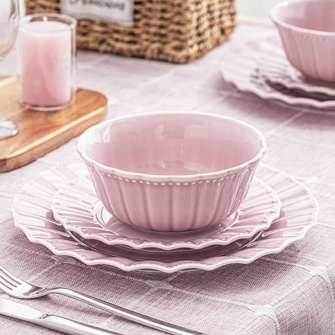 HOMBENE White Porcelain Fruit Bowls, 4.7 Inch Serving Bowls,Ice Cream Bowl, Kitchen Bowl Set, Microwave and Dishwasher Safe, Set of 6