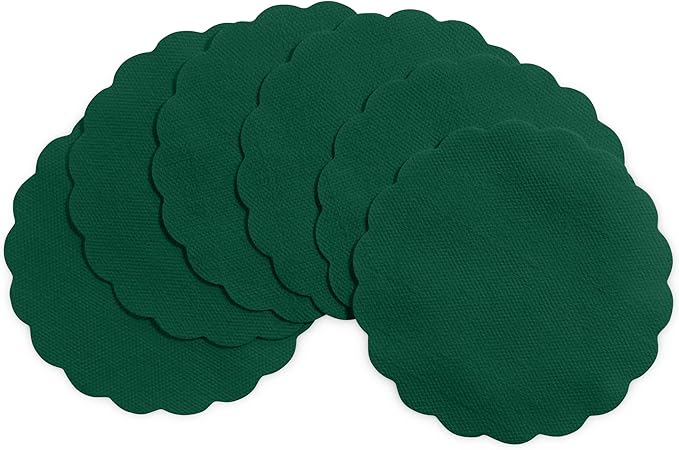 Disposable Green Paper Coasters for Drinks, 3.5 Inch Round Coasters for Christmas, Bar, Cocktail, Beverage, Wine Or Event, 500 Pack Bulk