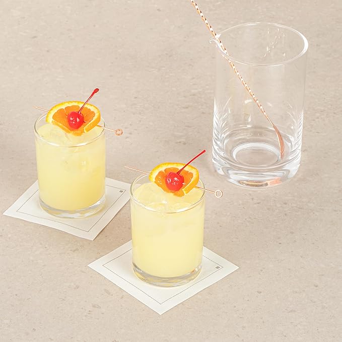 Restaurantware-Vetri 11 Ounce Old Fashioned Glasses, 6 Dishwashable Whiskey Glasses - No-Lead, Thick Bottom, Clear Glass Tumblers For Scotch, Durable, For Drinking Liquor, Bourbon, Or Cognac