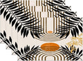 Vintage Mid Century Boho Placemats for Abstract Sun Bamboo Aesthetic Arch Curve Leaves Geometric Washable Place Mats 12x18Inch for Dining Kitchen Farmhouse Decor 6 PCS