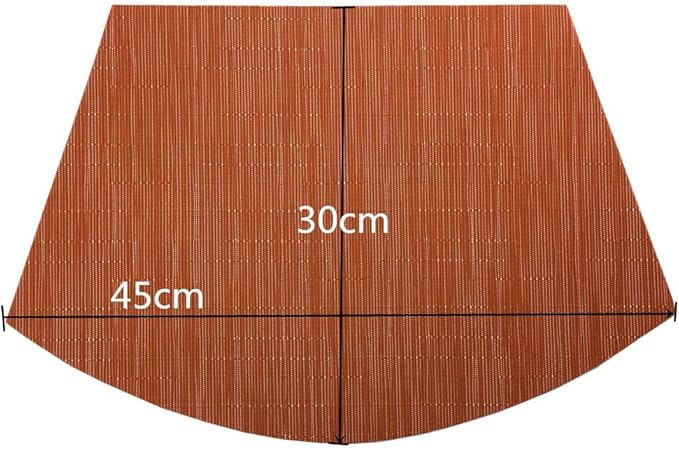 Red-A Woven Vinyl Placemats for Dining Table Durable Heat Resistant Washable Placemats for Round Table,Placemats Set of 4,Orange