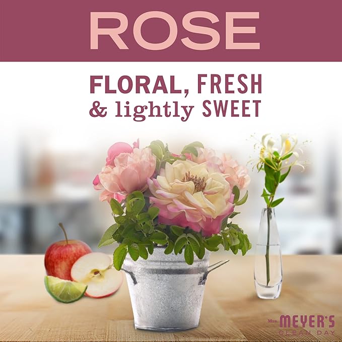 MRS. MEYER'S CLEAN DAY Liquid Dish Soap, Limited Edition Rose, 16 fl. oz - Pack of 3