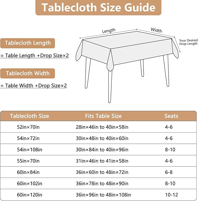 Textured White Fabric Table Cloth Rectangle Spill Proof & Reusable Faux Linen Tablecloth for 8 Foot Rectangular Table Easy Clean for Dining Banquet Wedding 54 x 108 Inch