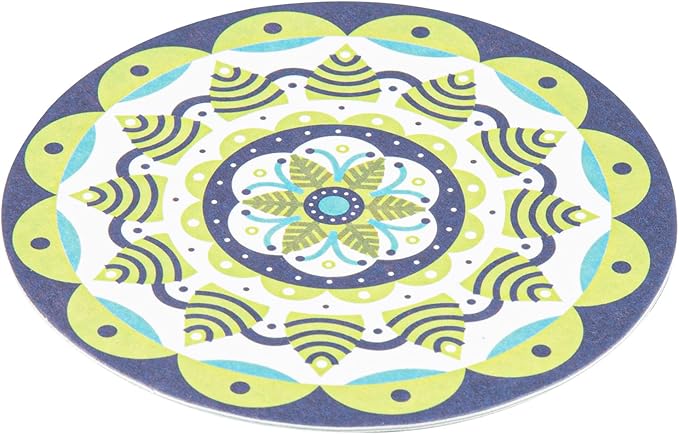 Restaurantware Super Absorbent Coasters 480 Case 4 Inch Assorted Paper Bar Coasters High-Density Pulpboard Beverage Coasters Moisture-Absorbing Durable Drink Coasters - Assorted Designs