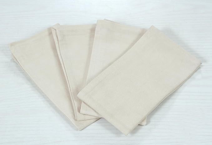 ACCENTHOME Accent Home 100% Cotton Napkins, Delicate Cloth Napkins for Dinners, Parties and Weddings，18 x 18 Inch Set of 6 - Natural