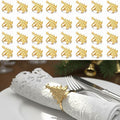 100 Pcs Gold Napkin Rings Bulk Delicate Napkin Holder for Dining Wedding Party Banquet Table Decroration Christmas and Daily Use