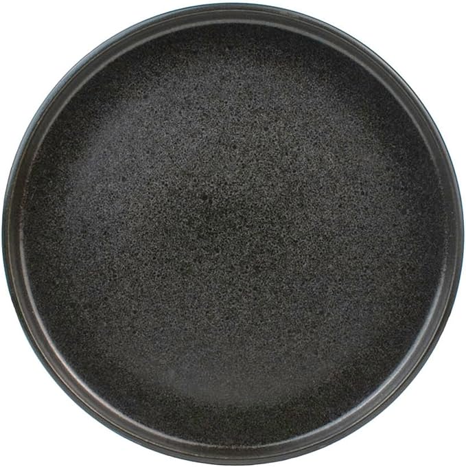 Sango 12 Pieces Stoneware Fluted Dinnerware Set, Modern Black Dishes for 4, Premium Serving Plates and Bowls Sets, Chip & Scratch Resistant, Ceramic Kitchen Dish, Microwave & Dishwasher Safe, Anderson