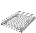 Pull Out Cabinet Organizer (13.4" W x 21" D), Put Out Shelves for Kitchen Cabinets, Roll Out Drawers Heavy-Duty Metal Sliding Shelf, Bottom Mount
