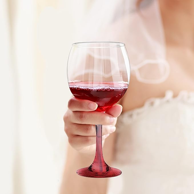 DISCOUNT PROMOS Premiere Wedding Wine Glasses 20.5 oz. Set of 12, Bulk Pack - Restaurant Glassware, Perfect for Red Wine or White Wine - Red