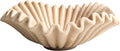 Large Decorative Bowl decor, Scalloped Pedestal Bowls for Modern Home Decor,Ruffle Decor,Stylish Key Bowl for Entry Table,Decorative Fruit Bowl for Kitchen Counter,Beige