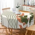 Laeacco 36 Inch Boho Mid Century Round Tablecloth Abstract Rainbow Sun Modern Geometric Art Print Table Cloth Washable Waterproof Wrinkle Free Table Cover for Kitchen Dining Picnic Party Decoration