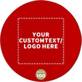 100 Round Foam Bud Coasters Pack, 4 inch - Customizable Text, Logo - PU Foam, Party Favor - Red