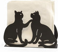 Mango Steam Tabletop Napkin/Tissue & Letter Holder For Home, Kitchen, Restaurants (Cat, Black)