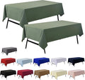 2-Pack 60x60 inch Sage Green Table Cloths, Solid Stain and Wrinkle Resistant Tablecloth, Premium Plain Weave Polyester Fabric Rectangle Table Linen Covers for Hotel, Banquet