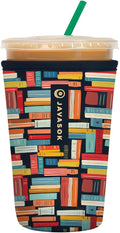 Sok It JavaSok Iced Coffee & Cold Soda Insulated Neoprene Cup Sleeve (Well Read, Medium: 22-28oz)