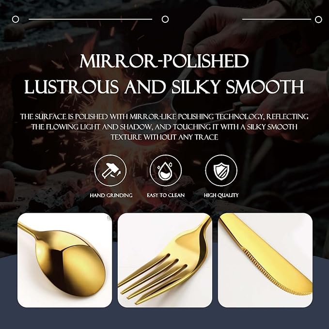 30-piece Silverware Set With Ceramic Handle, Premium Food Grade Stainless Steel Flatware Sets, Mirror Polished Cutlery Set, Dishwasher Safe (for 6 People)