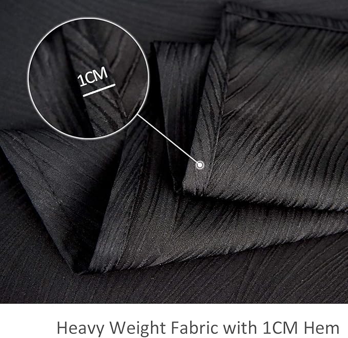 maxmill Square Tablecloth Swirl Design Spillproof Wrinkle Free Heavy Weight Soft Table Cloth Decorative Fabric Table Cover for Outdoor and Indoor Use Square 70 x 70 Inch Black