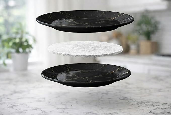96 Piece Felt Plate Dividers for China Storage - Felt Protectors for Dinner, Salad, and Saucer Plates - Ideal for Moving Fine China, Porcelain, Glass, etc - Cut-to-Fit Full China Set - Soft White