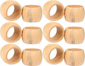 ALPHA Living HOME Rustic Napkin Rings -12 Pcs Round Wooden Napkin Holder Buckles for Easter Fall Thanksgiving Christmas Wedding Holidays Dinners Party Supplies Everyday Use (Natural)