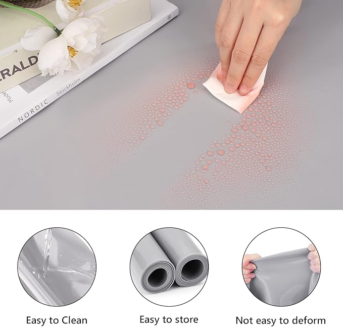 Gartful Oversize Silicone Mat for Crafts, 31.5 x 23.6 inches 1.2mm Thick Silicone Craft Pad for Jewelry Casting Resin Molds, Countertop Protector, Nonstick Placemat, Counter Table Mat, Light Grey