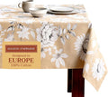 Maison d' Hermine Table Cloth Rectangle Table 100% Cotton 70 x 140 Inches Fall Tablecloth Reusable Everyday Use for Thanksgiving Christmas Decorations Dining Farmhouse Party (Pretty Autumn)