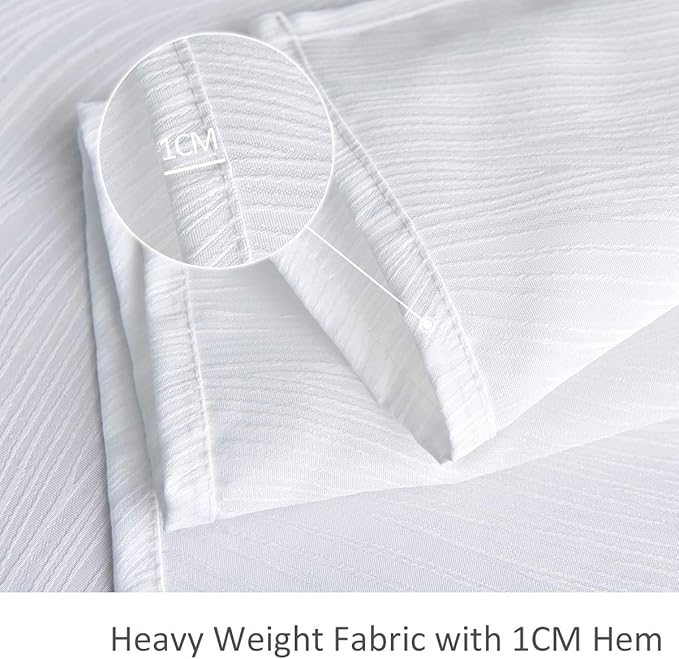 maxmill Jacquard Table Cloth Swirl Design Water Proof Wrinkle Free Heavy Weight Soft Tablecloth Decorative Fabric Table Cover for Outdoor and Indoor Use Square 70 x 70 Inch White