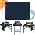 24x31in Heat Resistant Grill Mats for Outdoor Grill to Protect Your Prep Table and Outdoor Grill Table - Fire Proof & Water Proof & Oil Proof BBQ Mat - Blue（1mm）