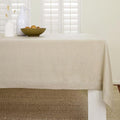 Solino Home Linen Natural Tablecloth 60 x 132 Inch - 100% Pure Linen Rectangular Tablecloth - Machine Washable Table Cloth for Spring, Easter - Fete