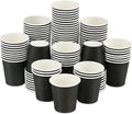 Wuadua 100 Pack 3 oz Black Disposable Paper Cups - Sturdy and Leak-Proof for Parties, Events, Office, Home Use Disposable Mouthwash Cups - Ideal for Hot/Cold Drinks, Smooth Rim Design, Eco-Friendly