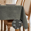 BALCONY & FALCON Rectangle Tablecloth Washable Wrinkle Resistant and Water Proof Table Cloth Decorative Linen Fabric Tablecloths for Dining Parties Kitchen Wedding and Outdoor Use(Black Olive, 57x118)