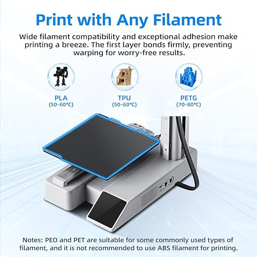BIQU Double Sided Build Plate 184x184mm, Smooth PET+Texture PEI Surface Flexible Sheet Removable Platform Spring Steel Plate Print Bed Compatible with Bambu-Lab A1 Mini 3D Printer