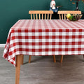 Gingham Table Cloth for Square Tables red Checkered Plaid Tablecloth Heavy Duty Cotton Blend Washable & Wrinkle Table Cover for Outdoor Kitchen Dining Picnic Camping (60x60 Inch)