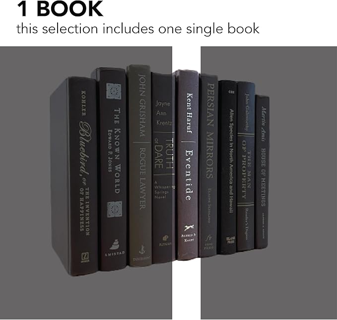 Real Books by Color® (1 Single, Brown) Decorative Bookshelf Home Decor Shelf Styling Photo Prop