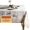 Maison d' Hermine Table Cloth Rectangle Table 100% Cotton 70 x 108 Inches Tablecloth Reusable Decorative for Dining Room Farmhouse Home Valentines Day Decorations Spring Summer- Meadow Florals - Brown