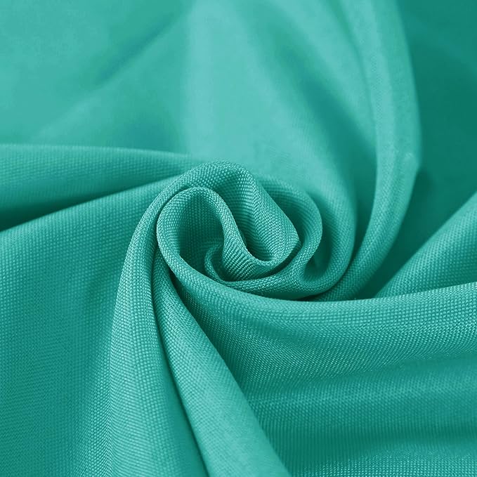 Fokitut 2 Pack Waterproof Round Tablecloth, 90 Inch, Stain Resistant and Wrinkle Polyester Table Cloth, Fabric Table Cover for Kitchen Dining, Wedding, Party, Holiday Dinner-Turquoise