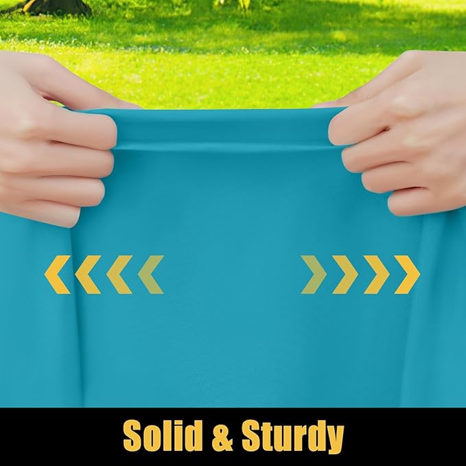 Smiry Rectangle Picnic Table Cloth, Waterproof Elastic Fitted Tablecloths for 4 Foot Tables, Washable Polyester Table Cover for Camping, Indoor and Outdoor (Teal, 24"x48")